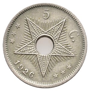 obverse: CONGO BELGA - 5 Cents 1926