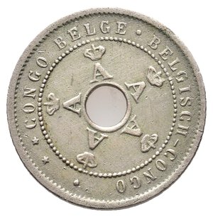 reverse: CONGO BELGA - 5 Cents 1926