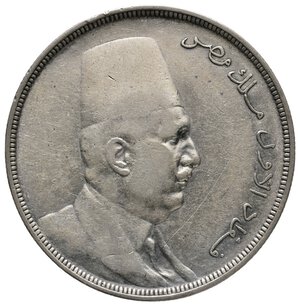 obverse: EGITTO - Fouad - 20 Piastres argento 1923