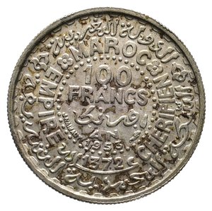 obverse: MAROCCO - 100 Francs argento 1953