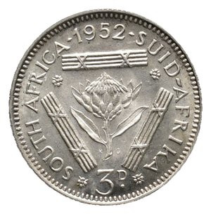 obverse: SUD AFRICA - 3 Pence argento 1952 FDC