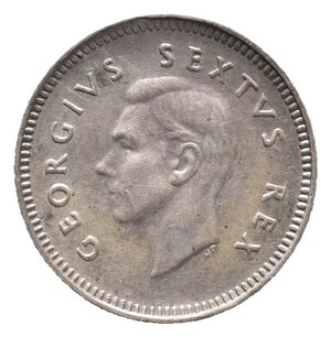 reverse: SUD AFRICA - 3 Pence argento 1950