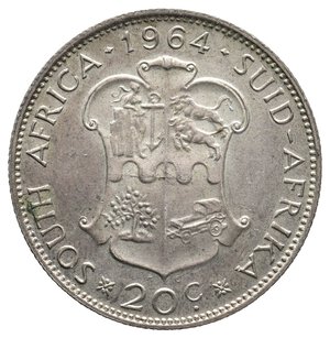 obverse: SUD AFRICA - 20 Cents argento 1964