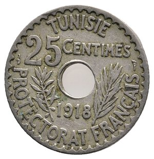obverse: TUNISIA - 25 Centimes 1918