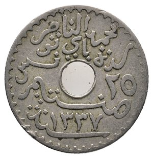 reverse: TUNISIA - 25 Centimes 1918