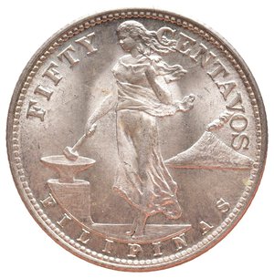 obverse: FILIPPINE - 50 Centavos argento 1945 FDC