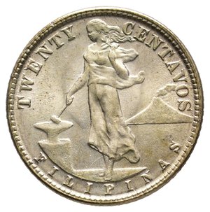 obverse: FILIPPINE - 20 Centavos argento 1945 FDC