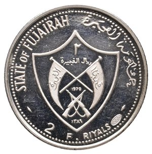 reverse: FUJAIRAH - 2 Riyals argento NIXON 1979 RARA