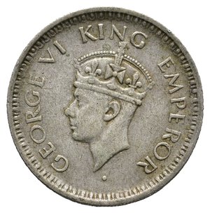 reverse: INDIA BRITANNICA  - George VI - 1/4 Rupee argento 1943