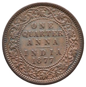 obverse: INDIA BRITANNICA  - Victoria queen - Quarter  Anna 1877