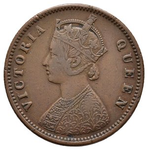 reverse: INDIA BRITANNICA  - Victoria queen - Quarter  Anna 1874
