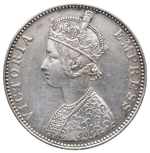 reverse: INDIA BRITANNICA  - BIKANIR STATE  - Victoria queen - 1 Rupee argento 1892