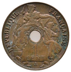 reverse: INDOCINA FRANCESE - 1 Centime 1917