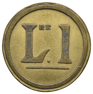 reverse: Gettone lira 1