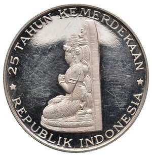 obverse: INDONESIA - 250 Rupiah argento 1970 RARA - Tracce Pulizia