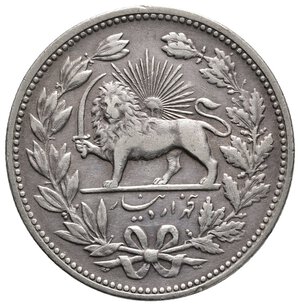 reverse: IRAN - 5000 Dinars argento AH1320 (1902)