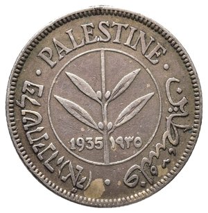 reverse: PALESTINA - 50 Mils argento 1935