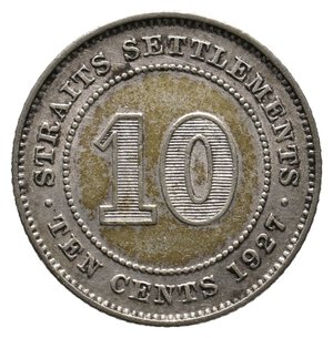 obverse: STRAITS SETTLEMENTS - George V - 10 Cents argento 1927