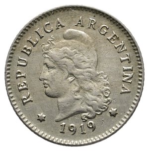 reverse: ARGENTINA - 10 Centavos 1919