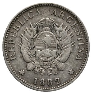 obverse: ARGENTINA - 20 Centavos argento  1882
