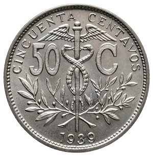 obverse: BOLIVIA - 50 Centavos 1939 FDC