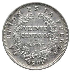 obverse: BOLIVIA - 20 Centavos argento 1909