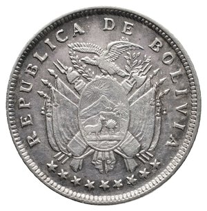 reverse: BOLIVIA - 20 Centavos argento 1909