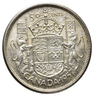 obverse: CANADA  - 50 Cents argento 1957