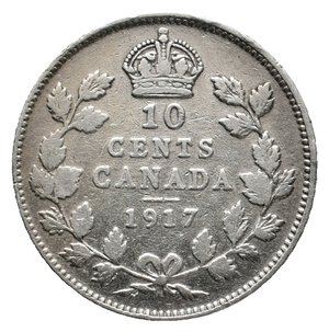 obverse: CANADA  - George V - 10 Cents argento 1917
