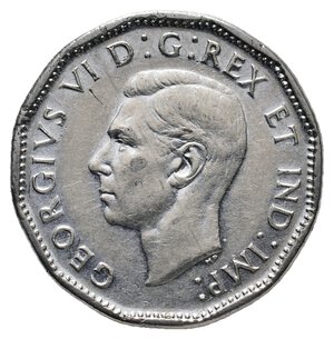 reverse: CANADA  - George VI - 5 Cents 1944