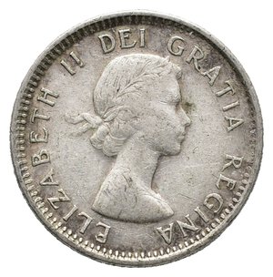 reverse: CANADA  -  10 Cents argento 1953
