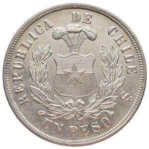 obverse: CILE - 1 Peso argento 1884