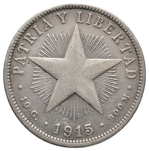 obverse: CUBA - 40 Centavos argento 1915