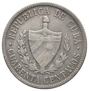 reverse: CUBA - 40 Centavos argento 1915