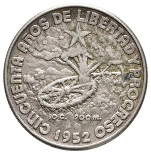 reverse: CUBA - 40 Centavos argento 1952