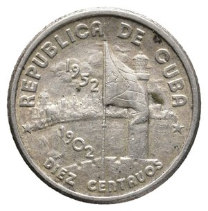 obverse: CUBA - 10 Centavos argento 1952