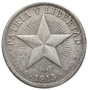 obverse: CUBA - 1 Peso argento 1915
