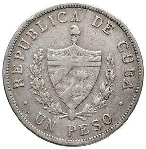 reverse: CUBA - 1 Peso argento 1915