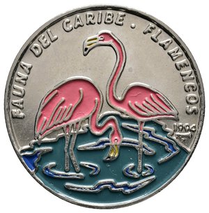 obverse: CUBA - 1 Peso 1994 - Fauna del Caribe - Colorata