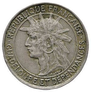 reverse: GUADELOUPE - 1 Franc 1921 RARO