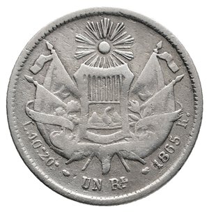obverse: GUATEMALA - 1 Real argento 1865
