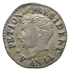 reverse: HAITI - 12 Centimes AN 14 1817 argento  RARA