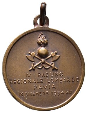 obverse: Pavia - IV Raduno regionale lombardo 1934 - diam.26 mm