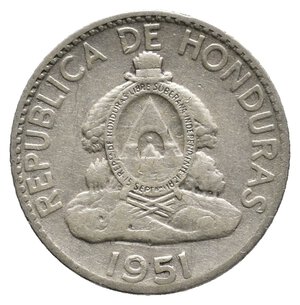 reverse: HONDURAS - 20 Centavos argento 1951