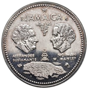 reverse: JAMAICA - 10 Dollars argento 1972
