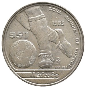 obverse: MESSICO - 50 Pesos argento 1985 Mexico 86