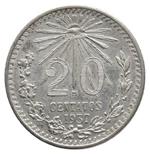 obverse: MESSICO - 20 Centavos argento 1937