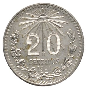 obverse: MESSICO - 20 Centavos argento 1941