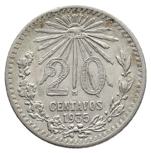 obverse: MESSICO - 20 Centavos argento 1935
