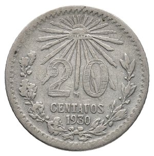 obverse: MESSICO - 20 Centavos argento 1930